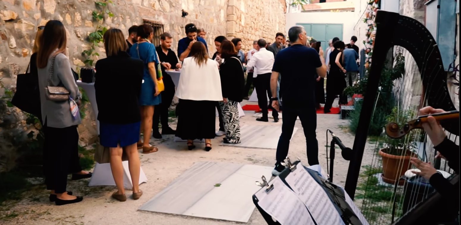 Harp performance at an event