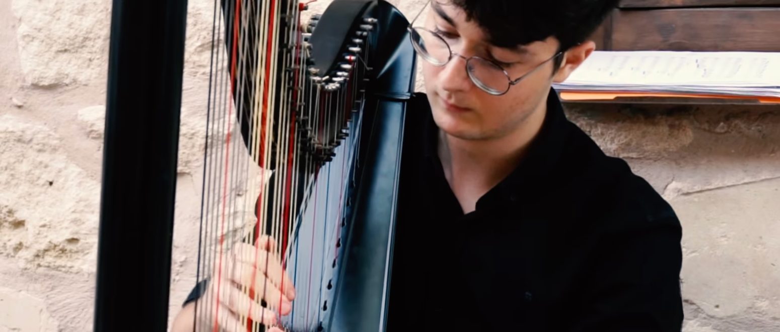Harp performance at an event